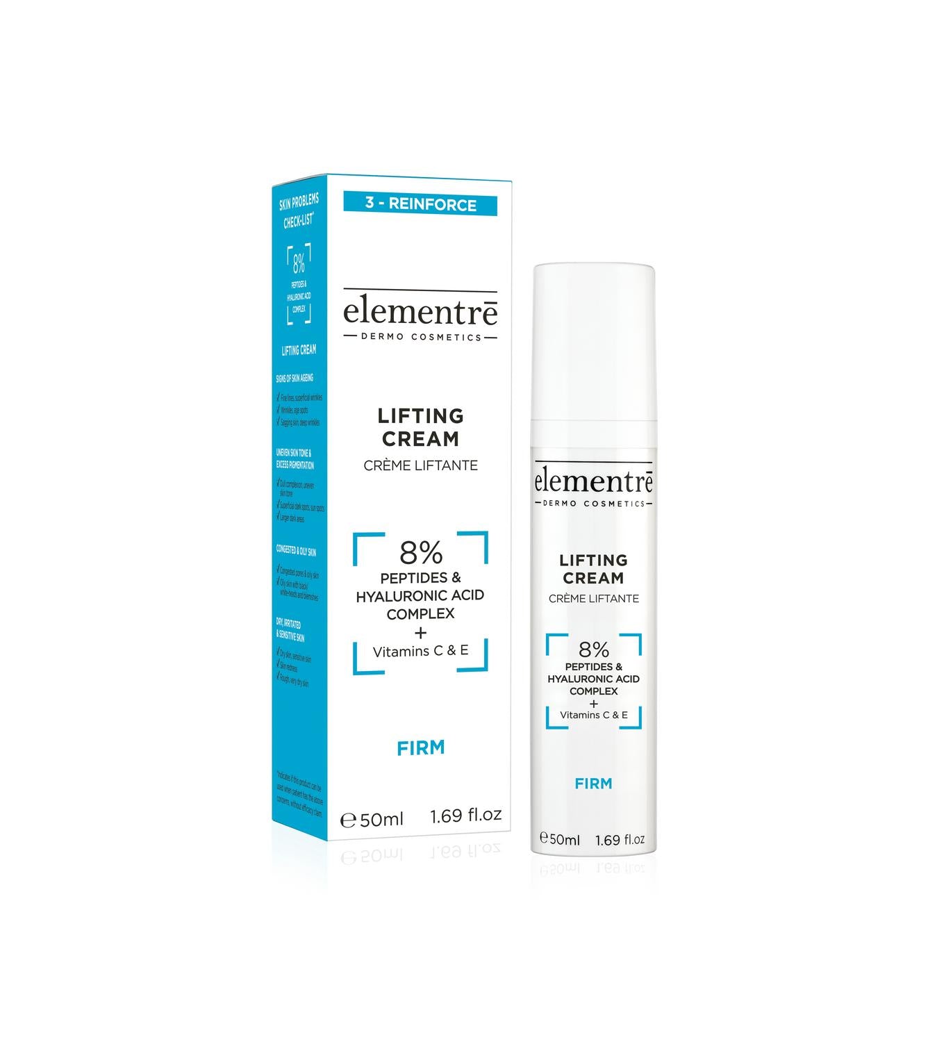 Buy Online Elementre Lifting Cream with 8% Peptides & Hyaluronic Acid